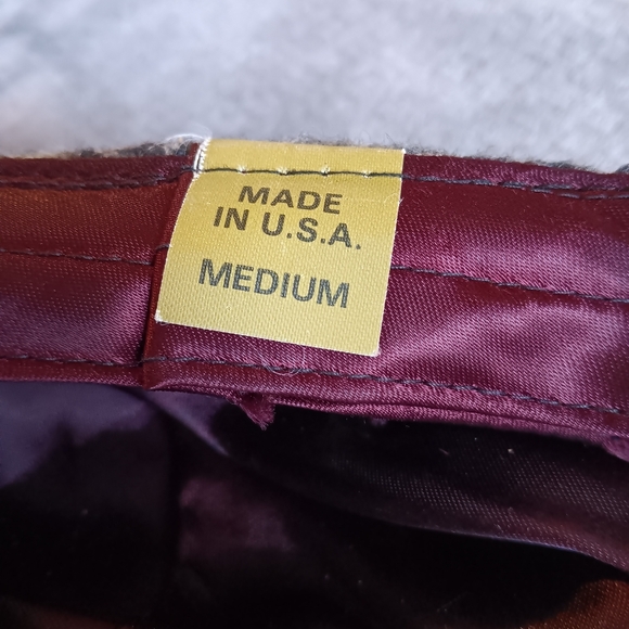 Vintage Gray Houndstooth Beret News Boy Hat, Peaky Blinders Cap Newsboy 50s 60s - Picture 8 of 10